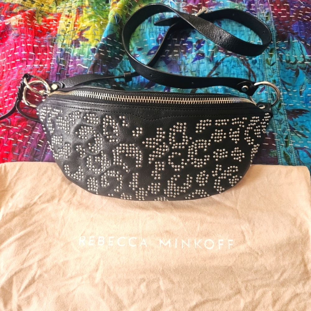 Rebecca Minkoff Bree leopard stub leather belt bag